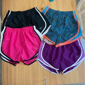 Nike, size Small: bundle of 4 pairs of dri-fit Tempo running shorts